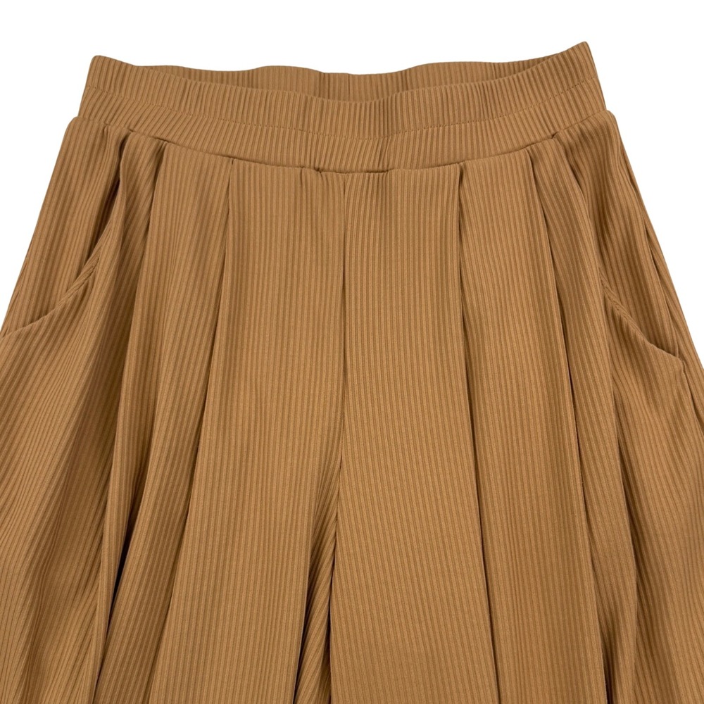 Three Bird Nest Palazzo Pants Womens L Wide Leg Ribbed Stretch Casual - Picture 2 of 11